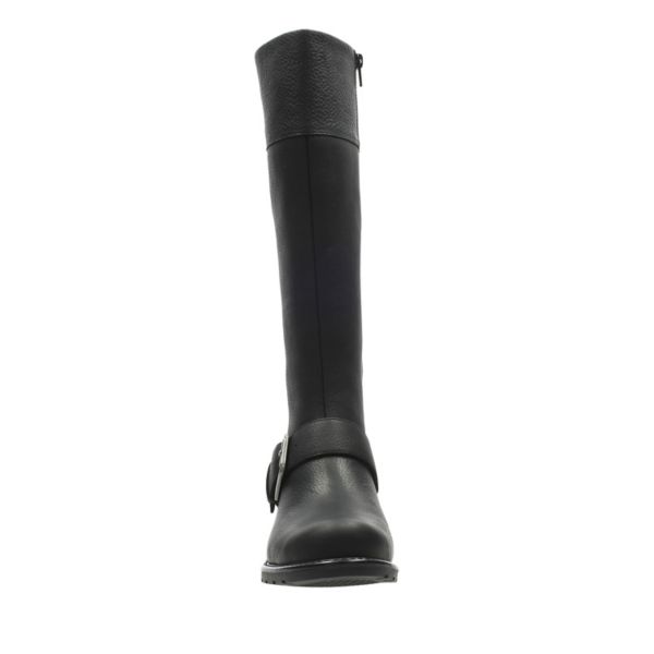 Clarks Womens Orinoco Jazz Knee High Boots Black | UK-8956147